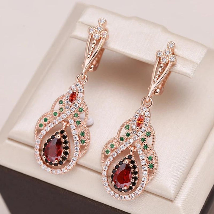 Margeret™ | Red Mandala Earrings