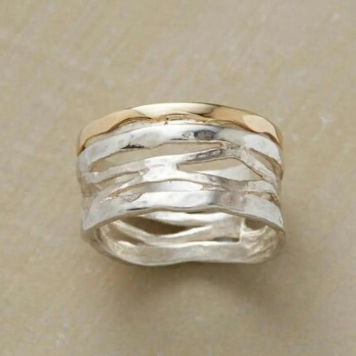 Margeret™ | Gold & Silver Hollow Ring