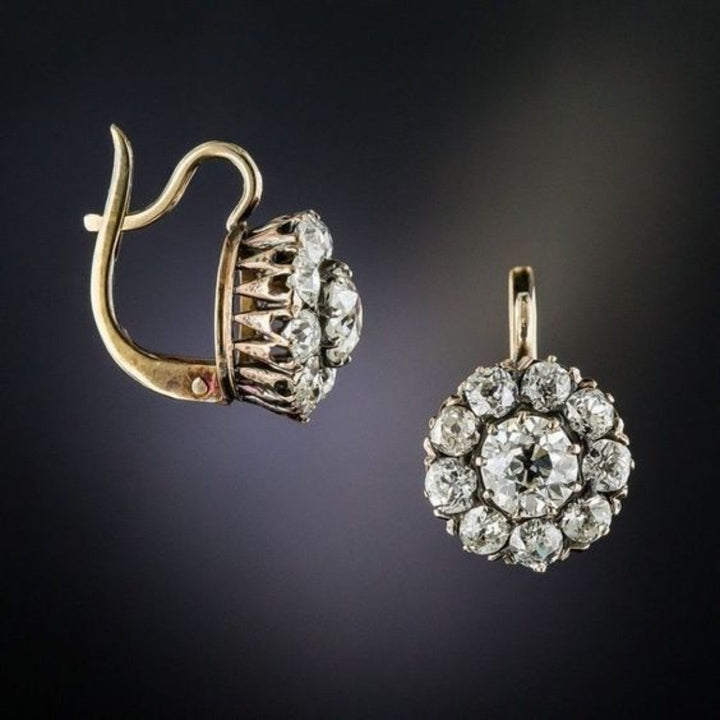 Margeret™ | Inlaid Gems Gold Earrings