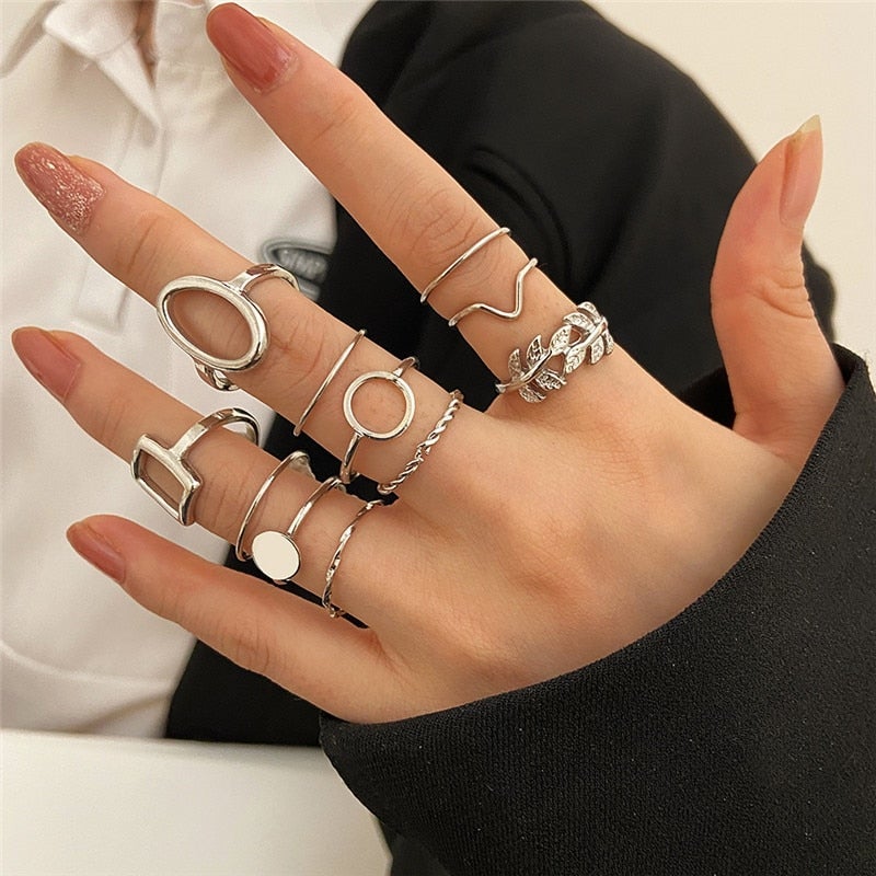 Margeret™ | 11 Pack Vintage Silver Rings