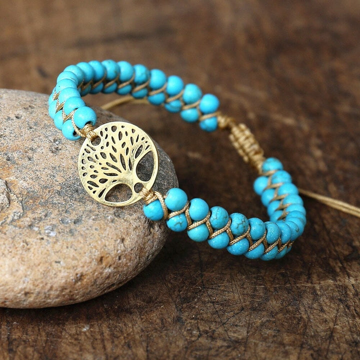 Margeret™ | Bracelet Tree of Life Handmade Turquoise Stone