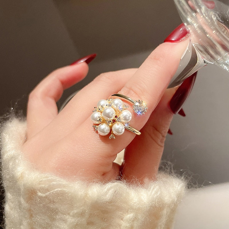 Margeret™ | Adjustable Sweet Ring with Pearls