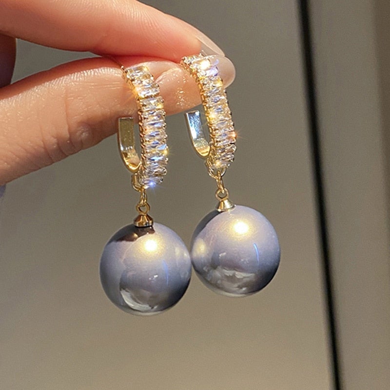 Margeret™ | Luxury Pearl and Zirconia Earrings