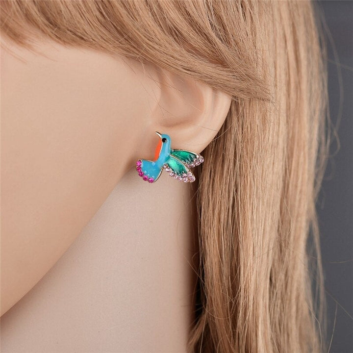 Margeret™ | Crystal Hummingbird Earrings
