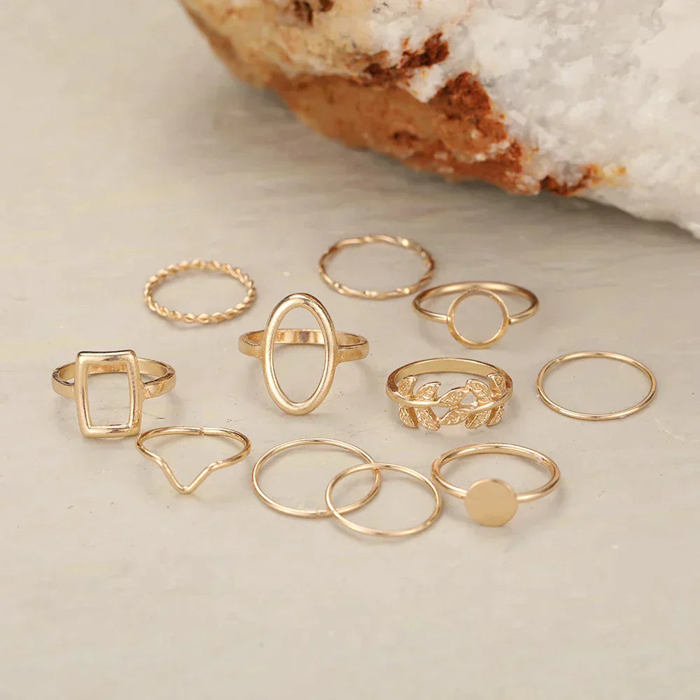 Margeret™ | 11 Pack Vintage Silver Rings