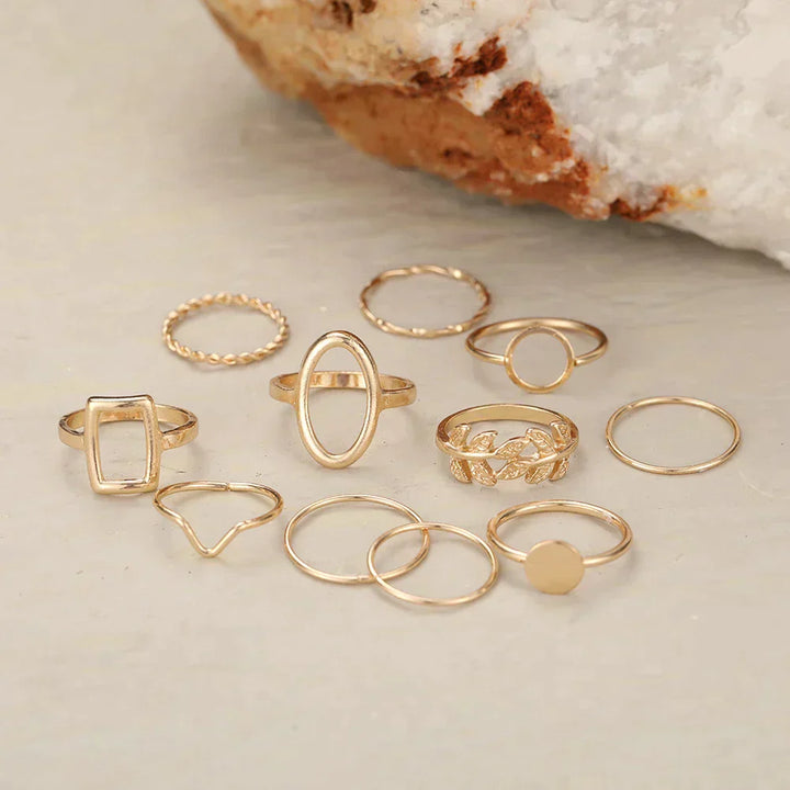 Margeret™ | 11 Pack Vintage Silver Rings