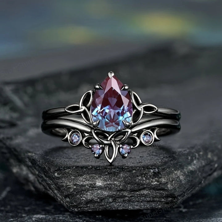 Margeret™ | Purple Stone Layered Ring