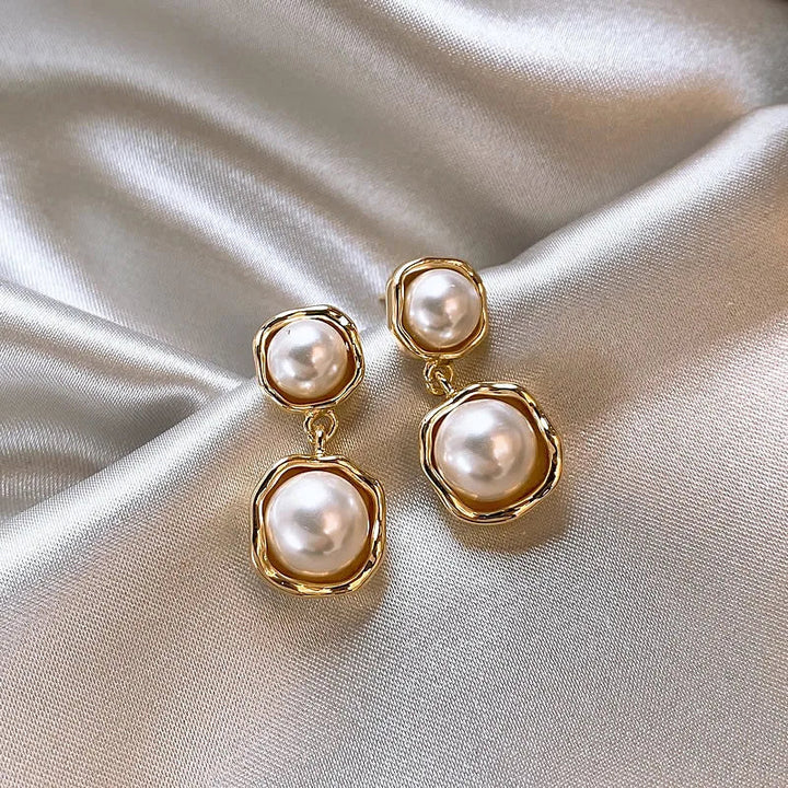 Margeret™ | Elegant Double Pearl Earrings