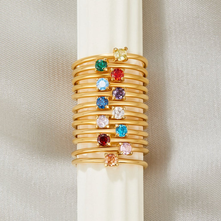 Margeret™ | Birthstone Gold Rings
