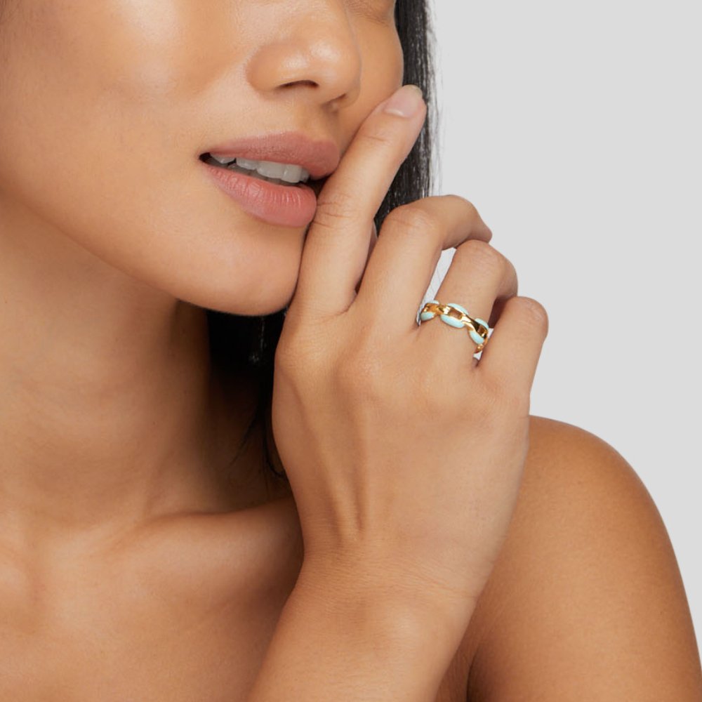 Margeret™ | Blue Reya Chain Ring