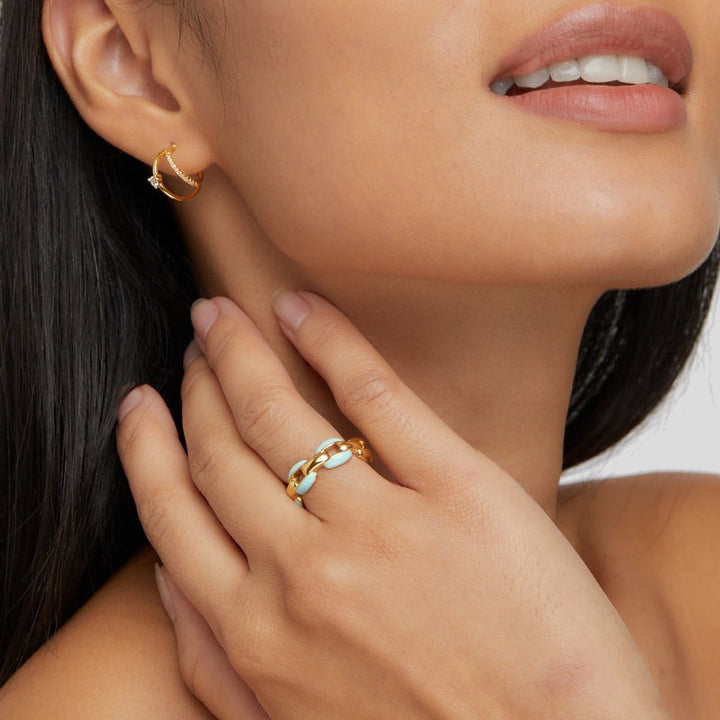 Margeret™ | Blue Reya Chain Ring
