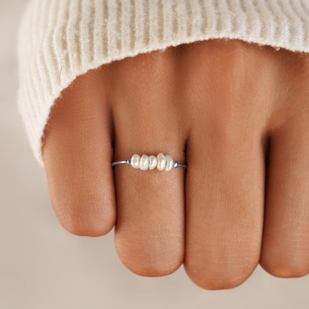Margeret™ | Classic Freshwater Pearl Silver Ring