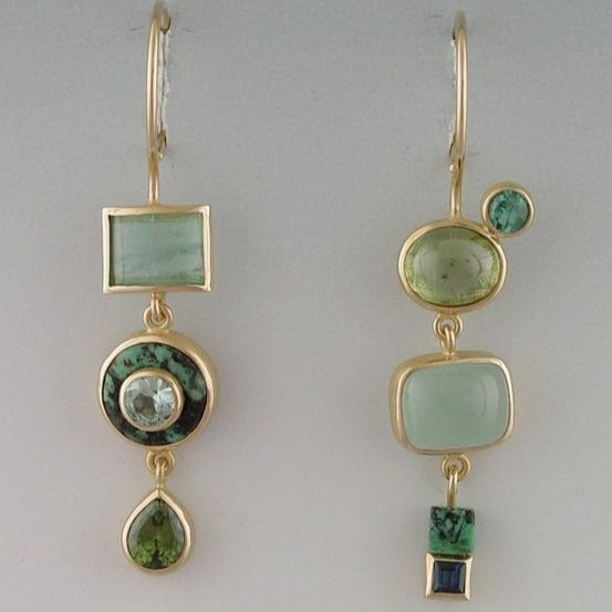 Margeret™ | Green Dangling Earrings