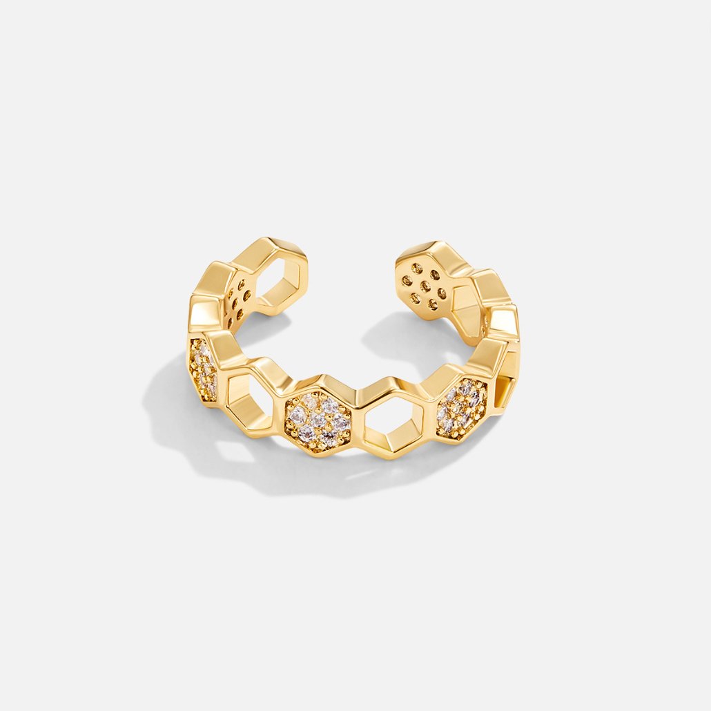 Margeret™ | Bee – Gold & Crystal Ring