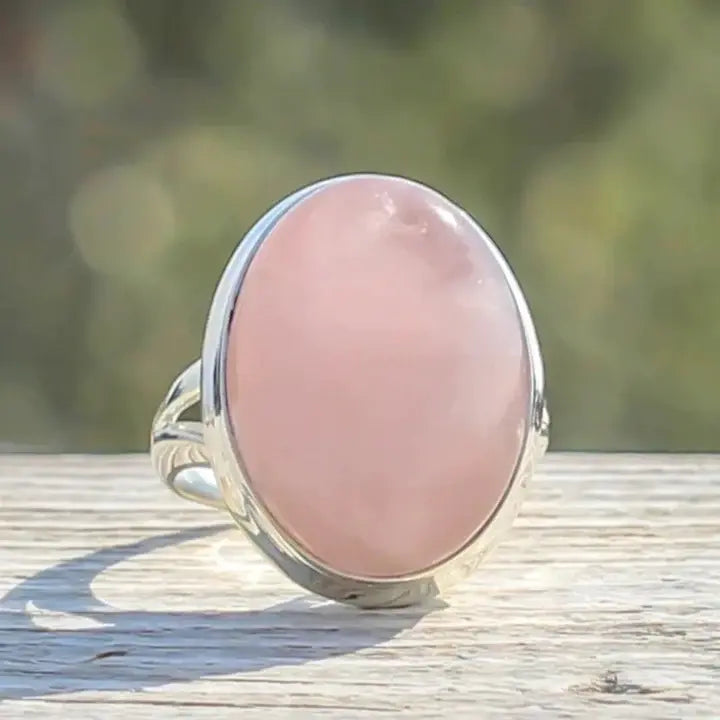 Margeret™ | Rose Quartz Ring in Sterling Silver