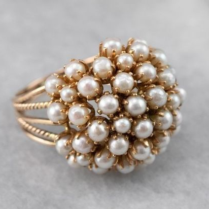 Margeret™ | Inlaid Pearls Ring