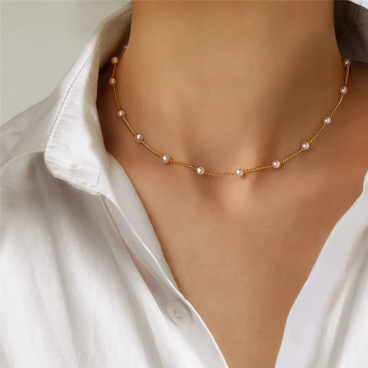 Margeret™ | Elegant Small Pearl Necklace