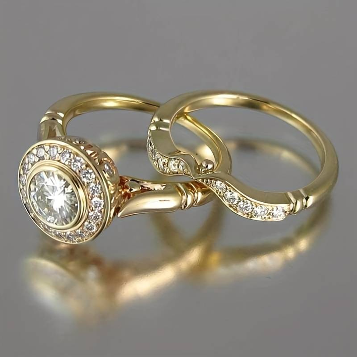 Margeret™ | Gold & Zirconia Ring Pack