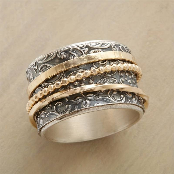 Margeret™ | Gold & Silver Antique Ring