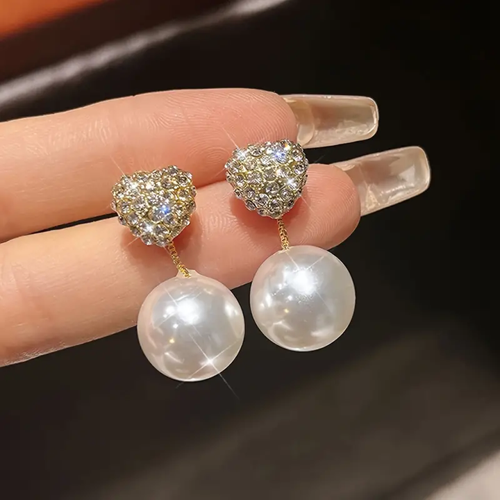 Margeret™ | Elegant Pearl Glitter Earrings
