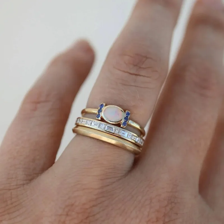 Margeret™ | Gold Opal Ring Set