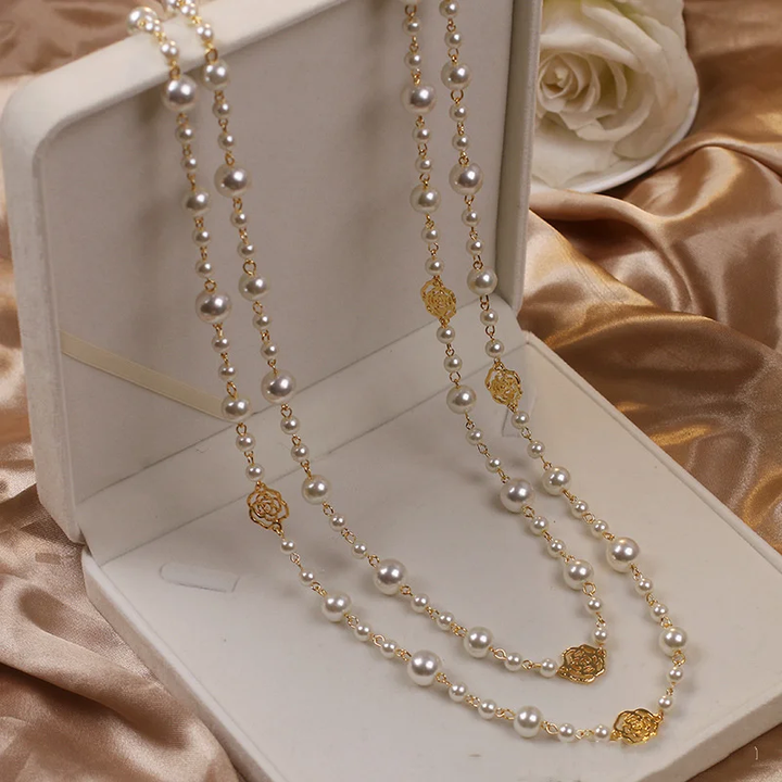 Margeret™ | Gold Pearl Necklace