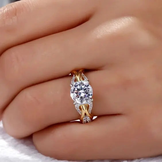 Margeret™ | Gold and Silver Crystal Ring