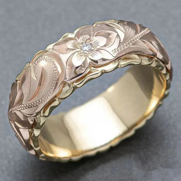Margeret™ | Rose Flower Gold Ring