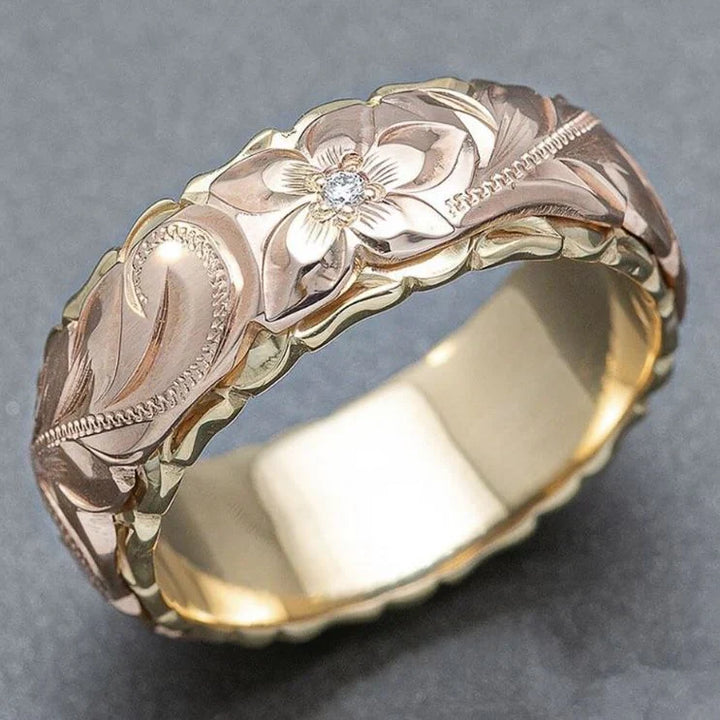 Margeret™ | Rose Flower Gold Ring