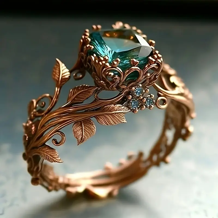 Margeret™ | Nature Green Crystal Ring