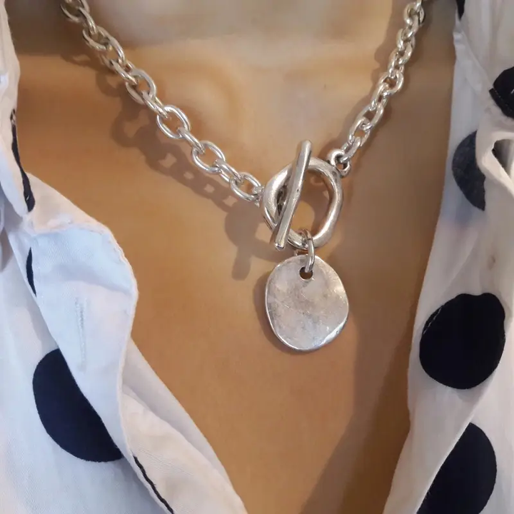 Margeret™ | Silvered Plate Chain Necklace