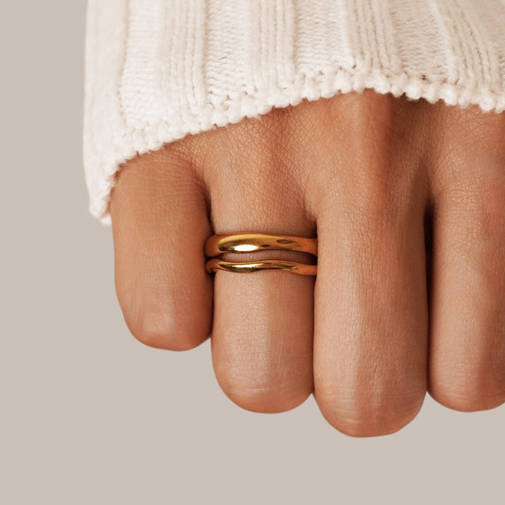 Margeret™ | Shine – Wave Ring Set