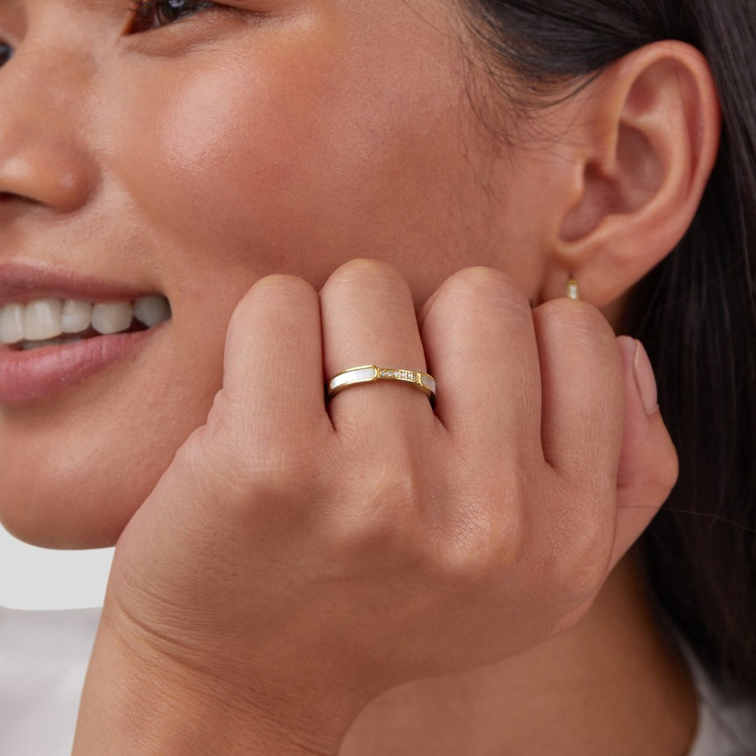 Margeret™ | Unity – Pearl & Crystal Ring