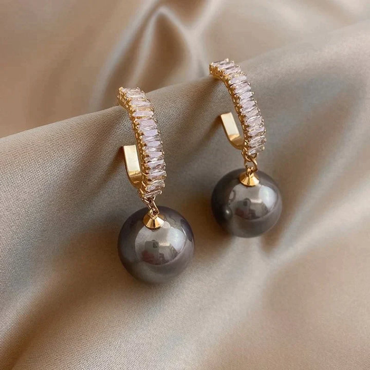 Margeret™ | Luxury Pearl and Zirconia Earrings